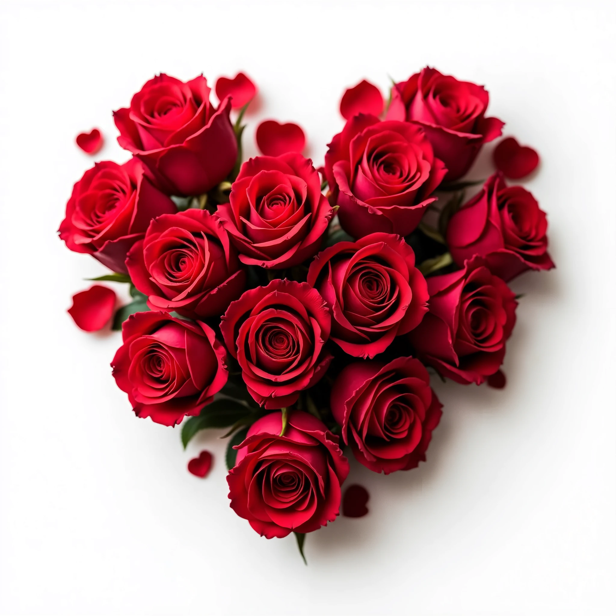 Stable Diffusion Prompt: There is a heart shaped arrangement of red ...