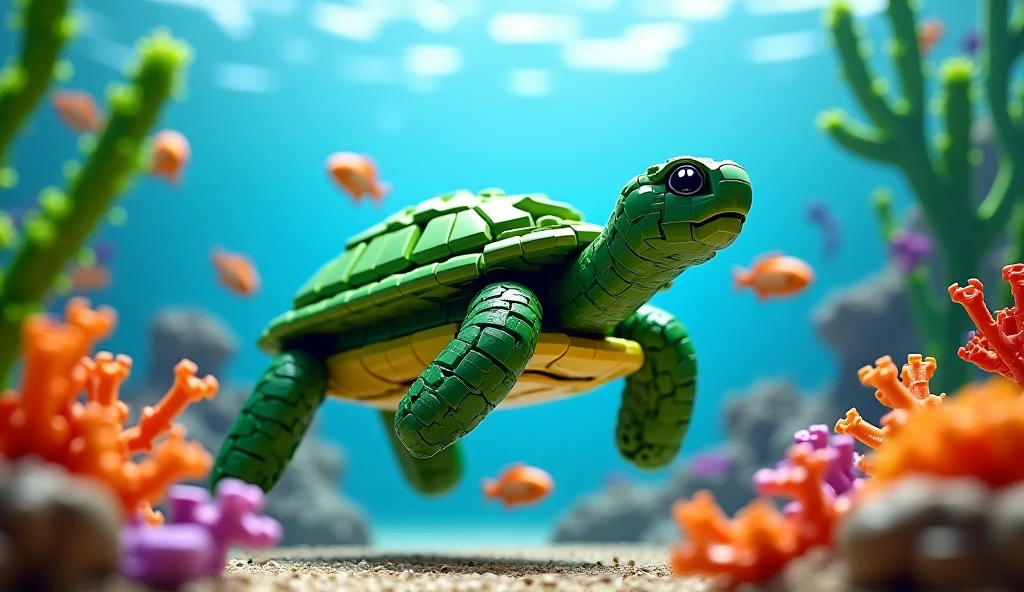 Stable Diffusion Prompt: Create an image of a turtle made with lego ...