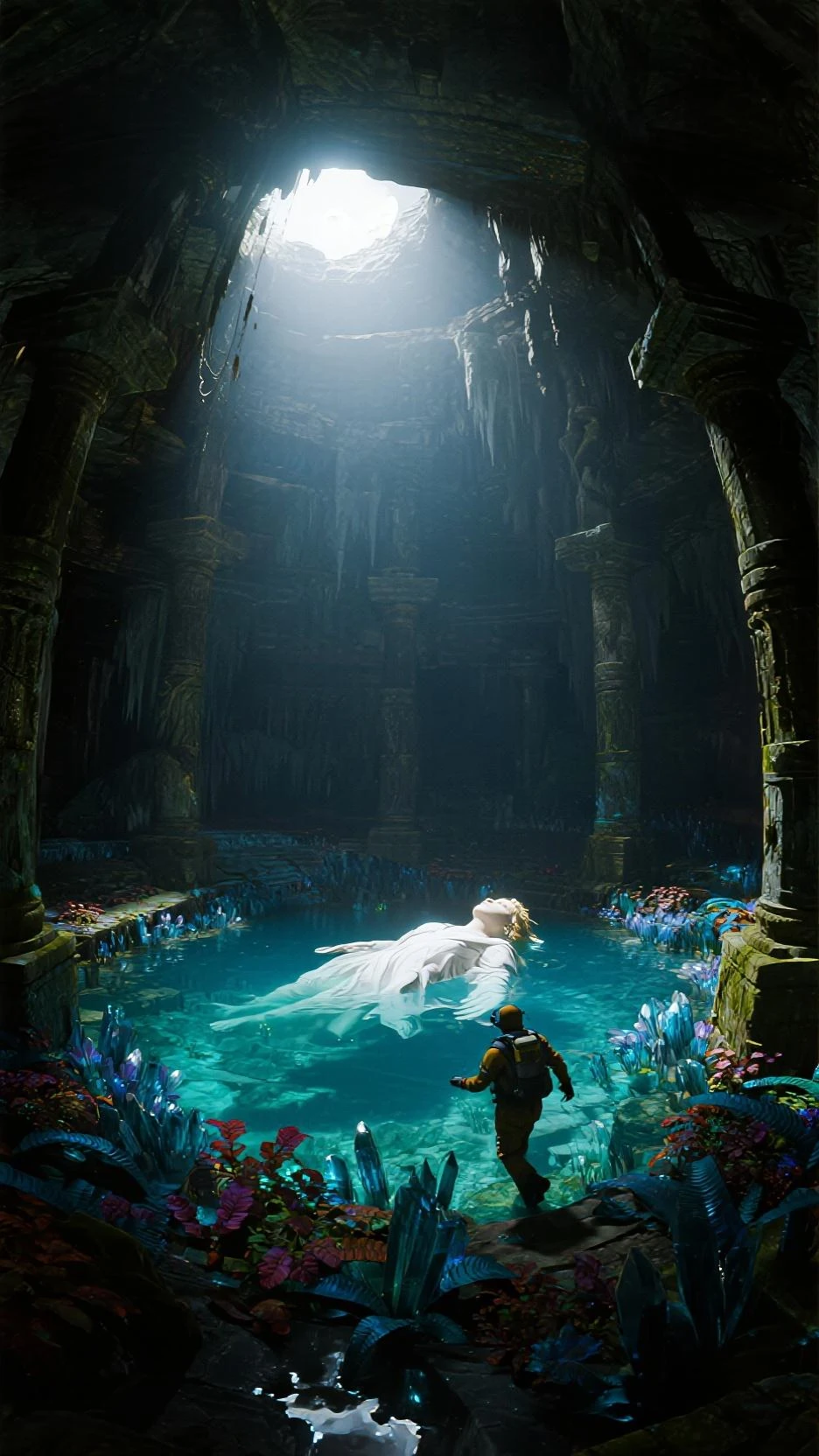 masterpiece, best quality, 【【【【【【8k, [hall, super detailed, 
super detailed, full of sea kale , Dynamic Pose,     Dynamic Compos...