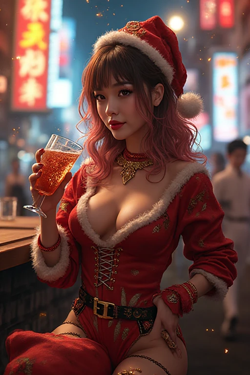 Santa　womanhood　Alcohol　Have fun drinking　　Japan　　up and down　