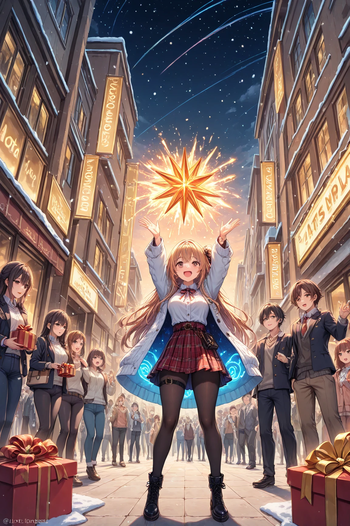 Cutie,Greatest Masterpiece,High Quality,A lot of present boxes with parachutes a