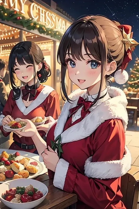 Christmas、Beautuful Women、party、Looks fun