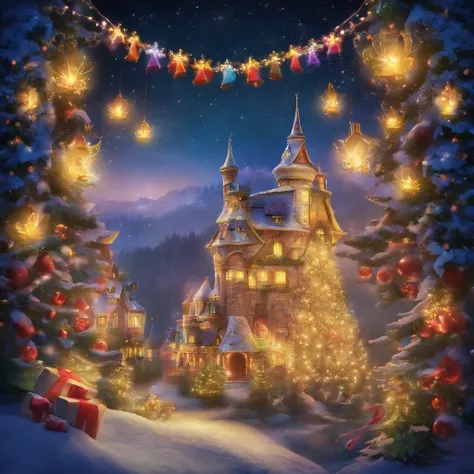 masterpiece, best quality, high resolution, extremely detailed CG, ((New Year Scrolls)), create a New Year scene from (hometown ...