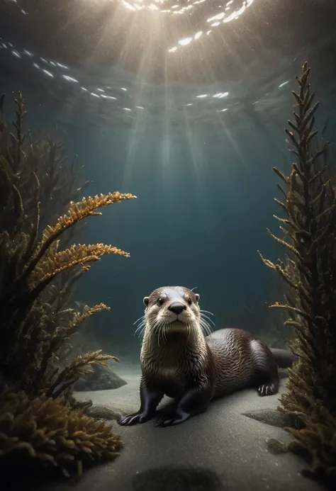 (an Otter), by Pierre Pellegrini, best quality, masterpiece, very aesthetic, perfect composition, intricate details, ultra-detai...