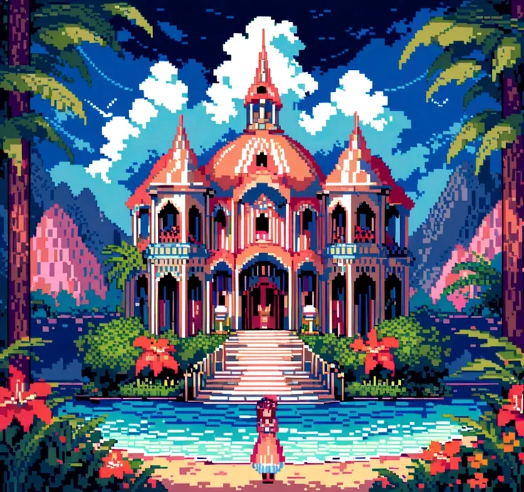 Setting and Environment: Imagine Belém do Pará in all its tropical splendor, captured in the nostalgic and detailed style of pix...