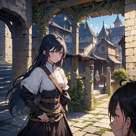 Europe in the 14th century、People living in a walled city々The tale of。Knights and nobles、The everyday lives of merchants and far...