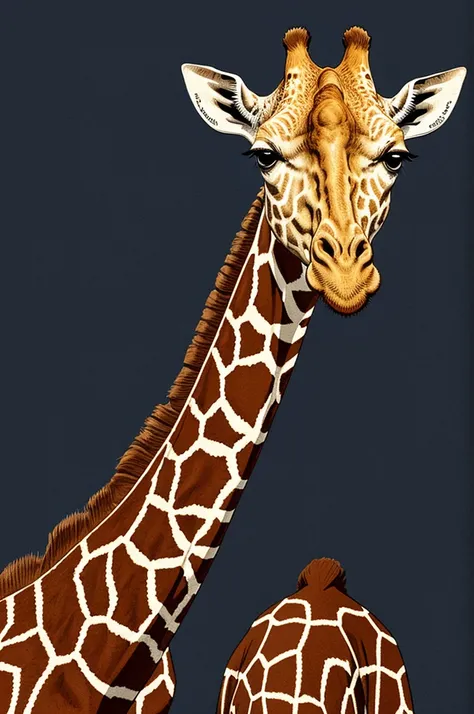 An illustration of a psychiatrist giraffe