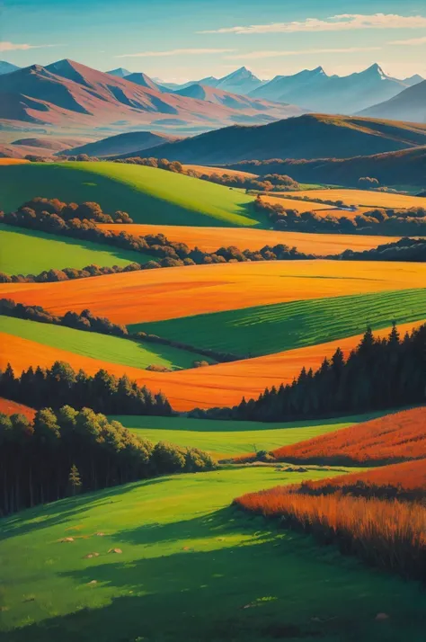 A post-expressionist landscape painting 
