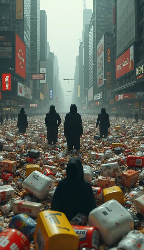 Create images related to excessive consumerism
