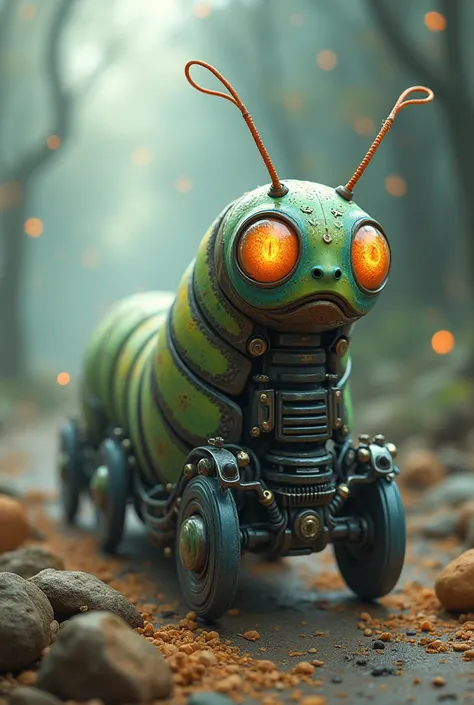 Caterpillar fused with car