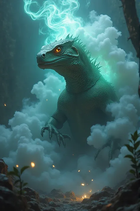 smoking lizard