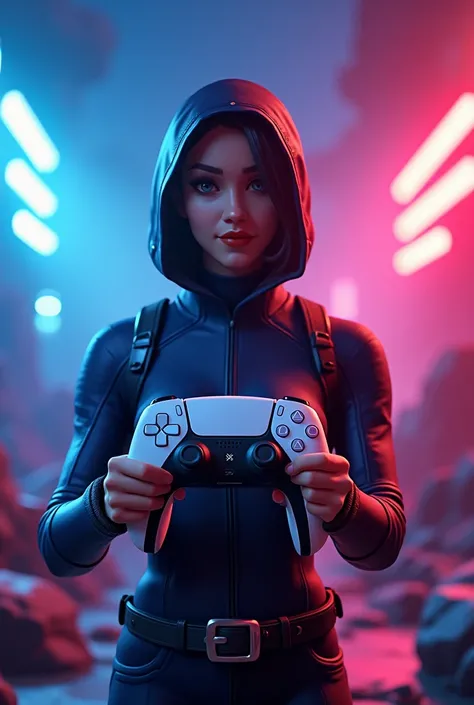 Profile picture with PS5 controller Fortnite blue red led and below the name WILD_Swatty_eric 