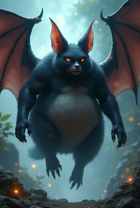 Beautiful fat witch bat 
