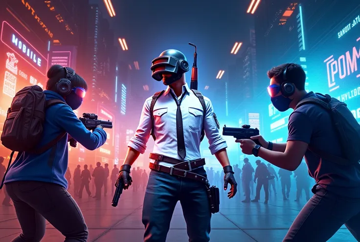 AI ke Saath Mobile Gaming: Top Games Aur Future Trends"Ek engaging aur vibrant thumbnail design kijiye jo AI aur mobile gaming k...