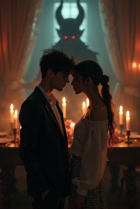 Devil, love, party, stylish, boy & girl, sad, western, dark background