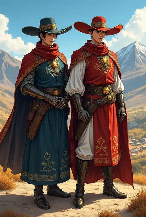 The Elric brothers dressed as Chilean huasos