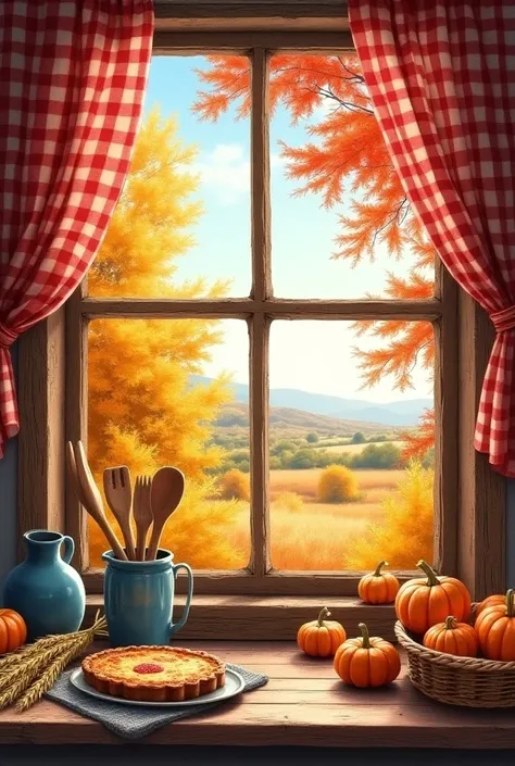 Create a photorealistic  shiny image using watercolor painting and alcohol ink techniques. The image should feature a rustic kit...