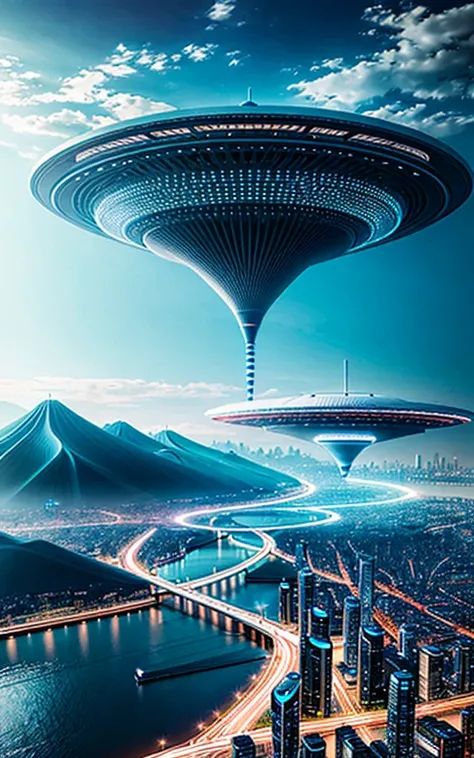 Beautiful city of the future。