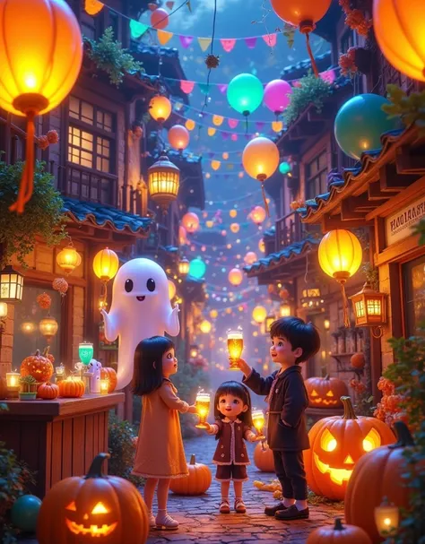 In a vibrant Hong Kong bar, a group of mischievous ghosts and a Hong Kong man gather to raise their glasses in a toast. The atmo...