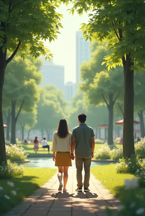 i have two image of different people, and i want to generate an image an image where there were in a park 