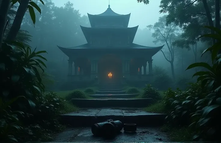 The haveli bathed in the dim light of dawn, surrounded by eerie silence. Mist creeps through the overgrown jungle, and the struc...