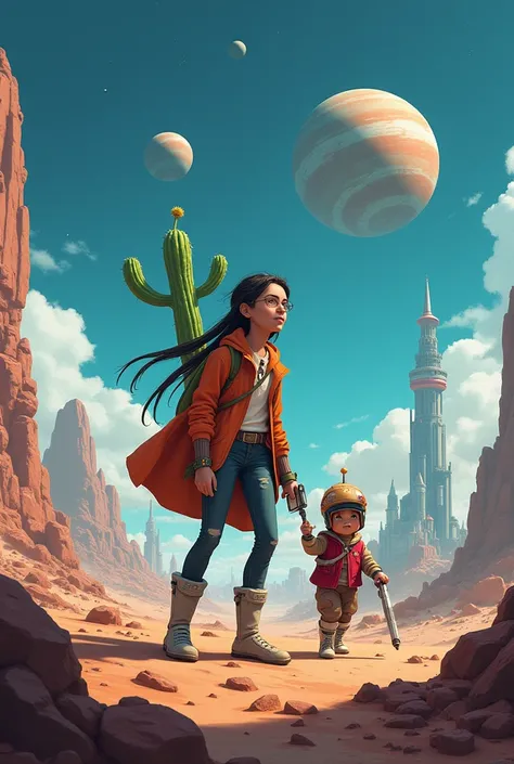  create 20 images of a story that has , Adventures, action, Comedy,  and have a scientific genre .  Let the story take place on ...