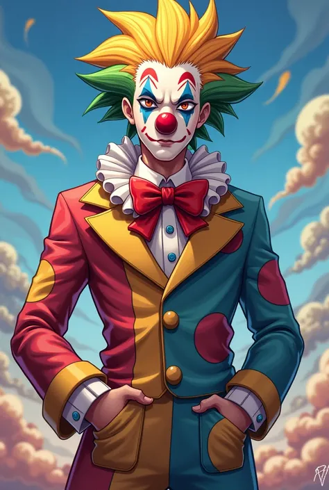 I need Shikamaru from Naruto illustrated as a clown 