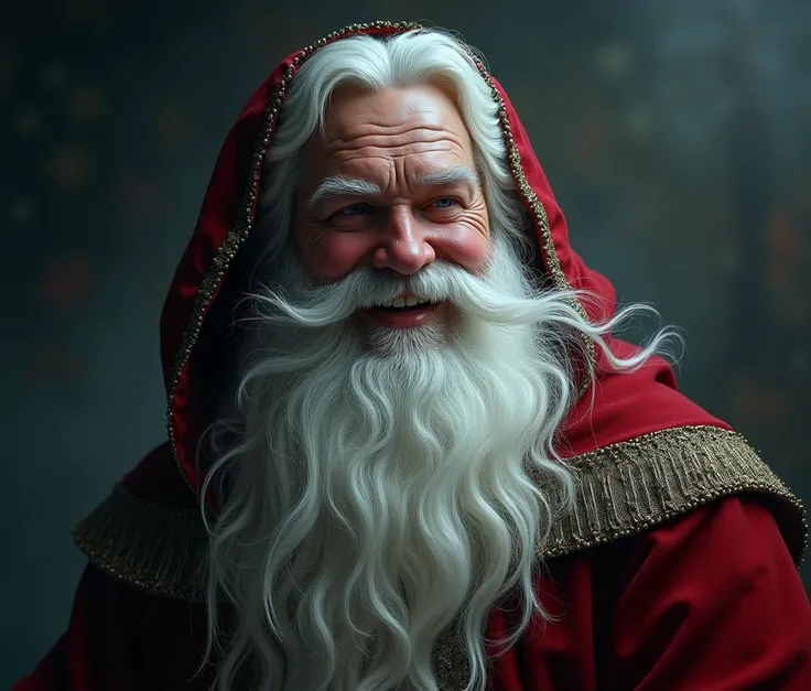 Santa Claus High resolution,  masterpiece, Preciso, HD model,  very detailed,  long hair ,  white hair , Facial hair, laughing, ...