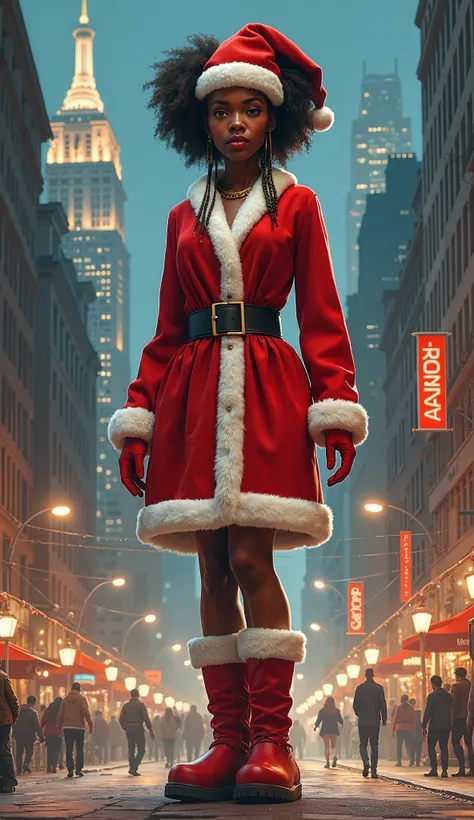   Description Centralized Mega Image :  A Giant Woman an immense young brown Creole ,  about 7 meters high :  a young brown Creo...