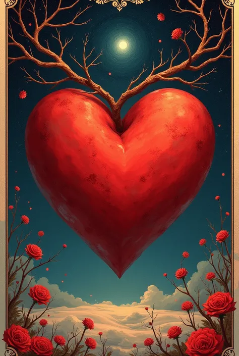 **Tarot cards are created. The heart cards background is a realistic space background. Delicate is painted, vibrant colors and s...