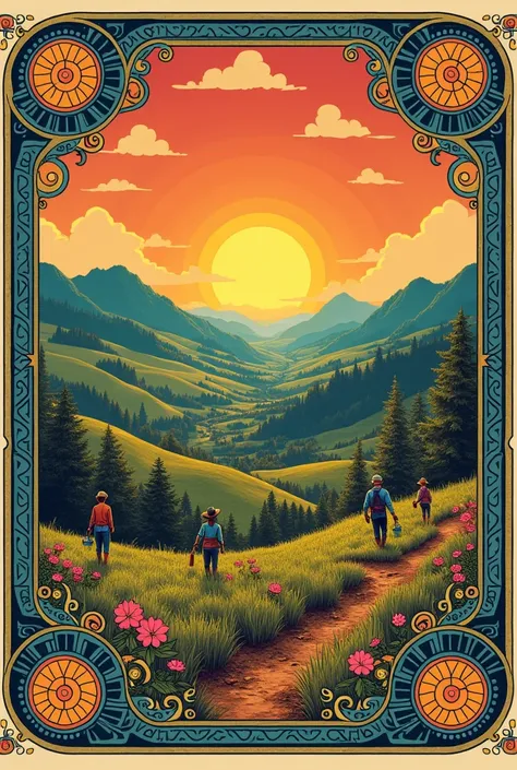 NSFW Vintage style label 
1960s stereotypical hippie commune farm
Reimagined from the future