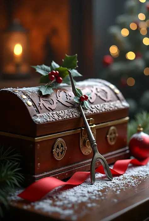  Hello I need a Christmas image that shows a decorated chest and a scalpel,  for specialists in thoracic surgery , that generate...