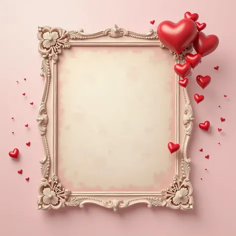 A light beige, textured rectangle, framed by a decorative lace border, is set against a soft, pale pink background.  Multiple, g...