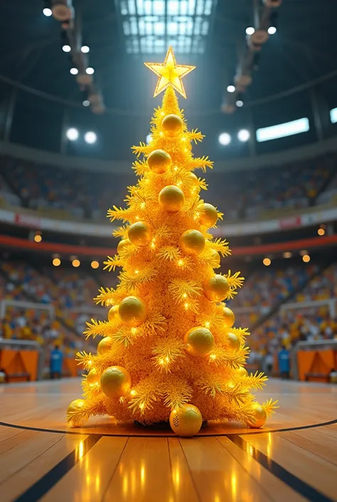 Futsal christmas tree Yellow balls

