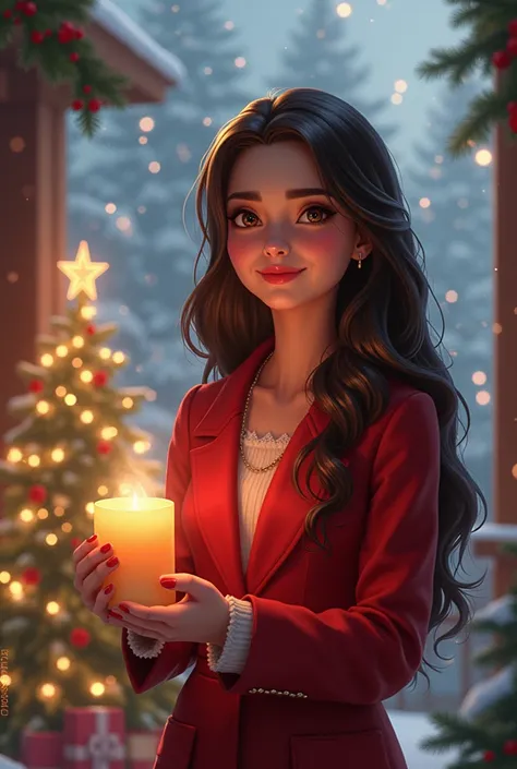 that says:Belén Velilla wishes you a merry Christmas