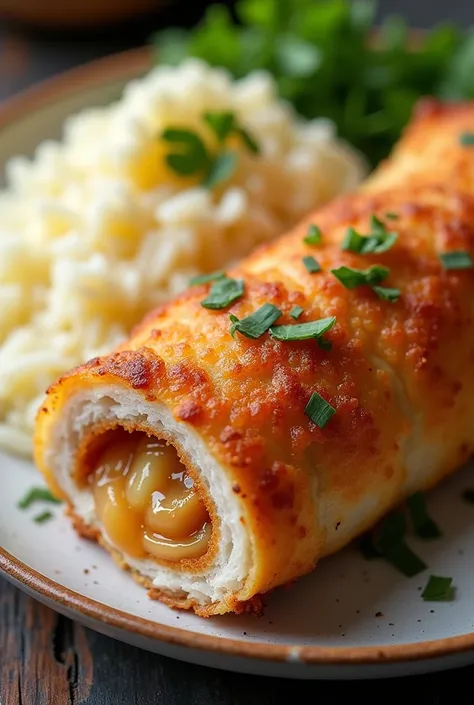 Strong set: Chicken roll, rice,  mashed potato 