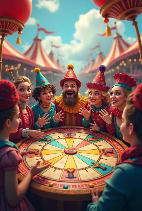 Carnival theme board game cart 