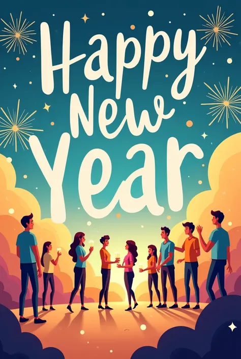 Create a pboto saying "happy new year from management and staff of Spark Designs "