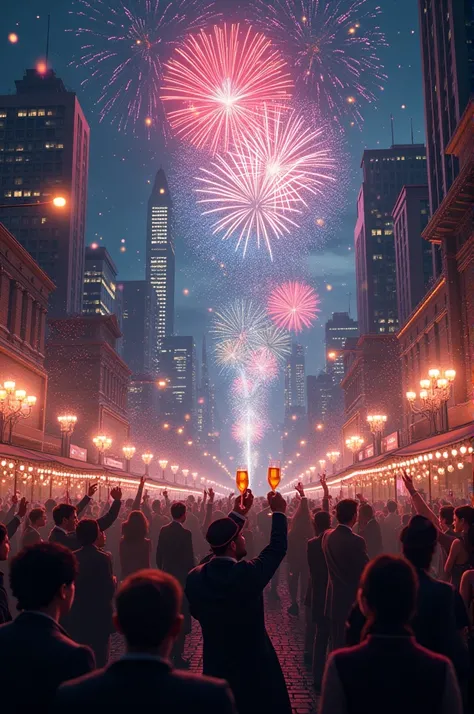 New Years image at night 