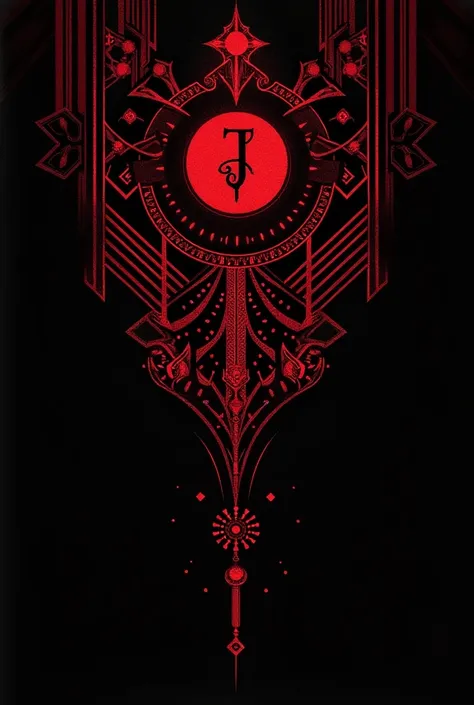 I create a background with red symbols and that the background is black and that a J appears 