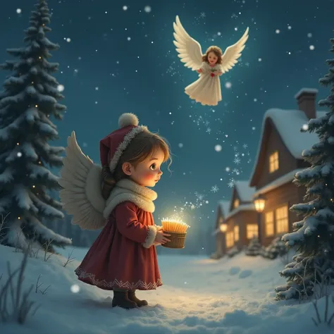   Christmas、Holy Night、(  MATCH SELLING GIRL  )、 MATCH LIGHT  、 NEW FALL  、(  ANGEL IS COMING DOWN)、 wallpaper、  high quality 、 ...