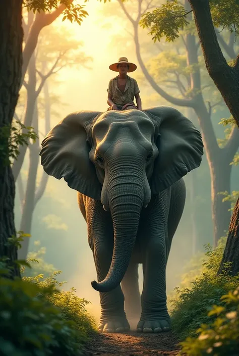 elephant Carry to man
