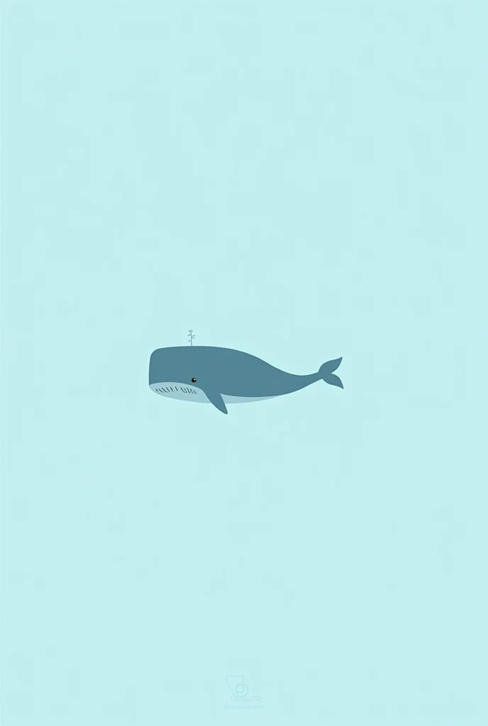 I want it to be baby blue with minimal design of whale