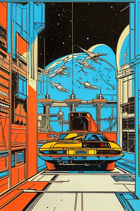 (((masterpiece,best quality))),32K Wallpaper,((( very detailed poster))),retro vintage,sci-fi,(((space thriller cinematic movie ...