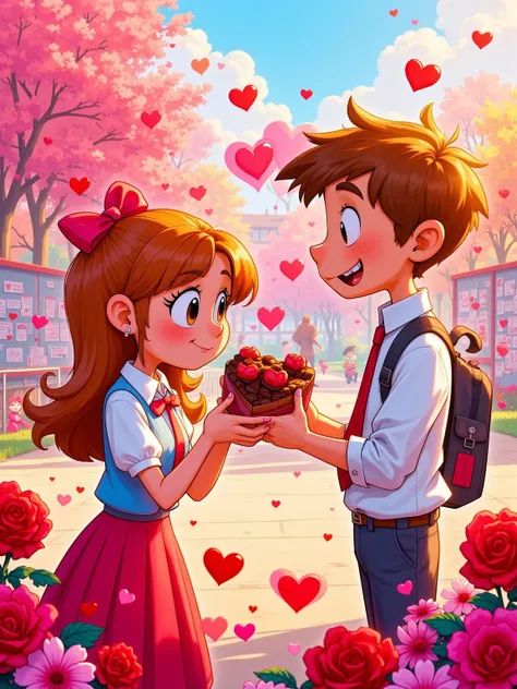 Valentine's Day, sunlight bathes the vibrant campus. In the quirky and cute cartoon style of Genndy Tartakovsky, director of Dex...