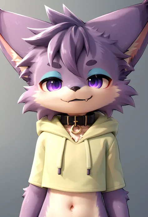 score_9,score_8_up,score_7_up, rating_explicit, anthro lynx, furry art, medium hair, head tuft, shirtless, ((shota)), male, (pur...