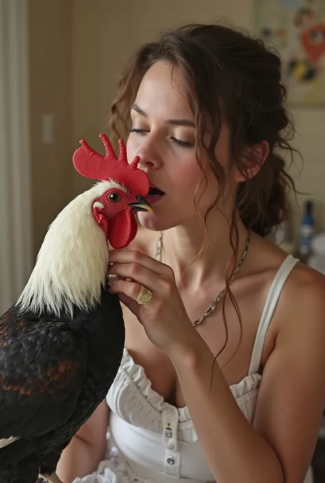 Maid licking a cock