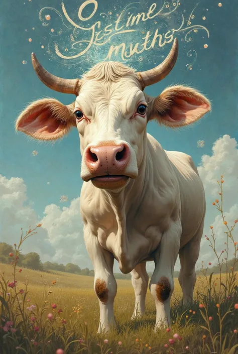 A cow is thinking and its thinking is written(Yassin😘)