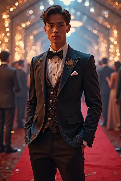 spider-man themed prom suit 