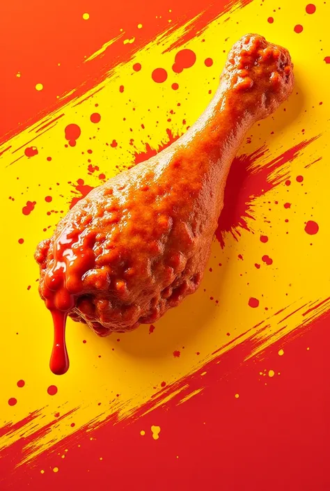 I want a poster for a spicy crispy chicken shop called "Wings"